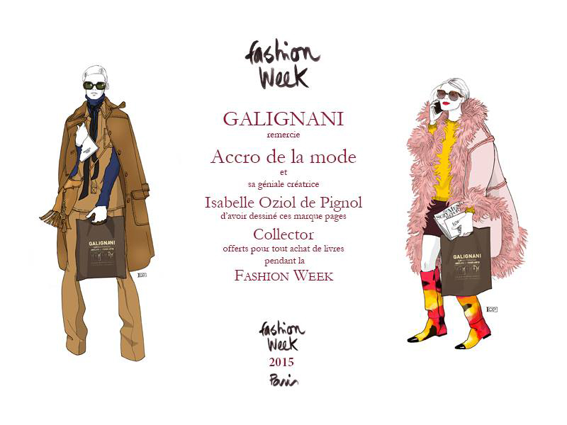 Collaboration avec la Librairie Galignani Fashion Week 2015